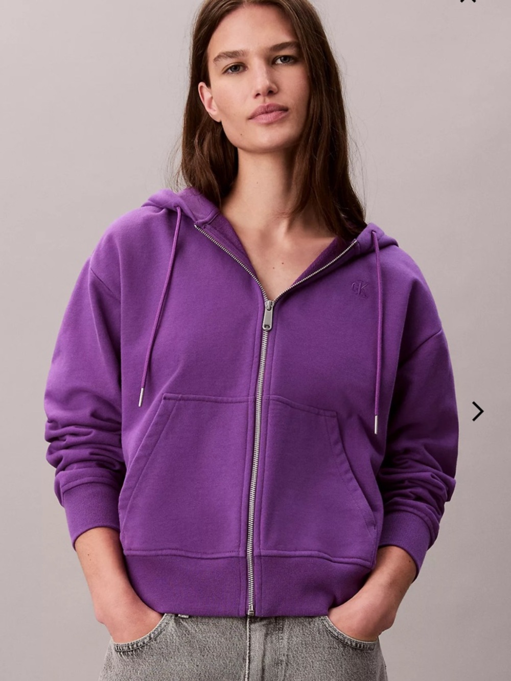 NWT Calvin Klein Purple Zip-Up Hoodie Jacket size S